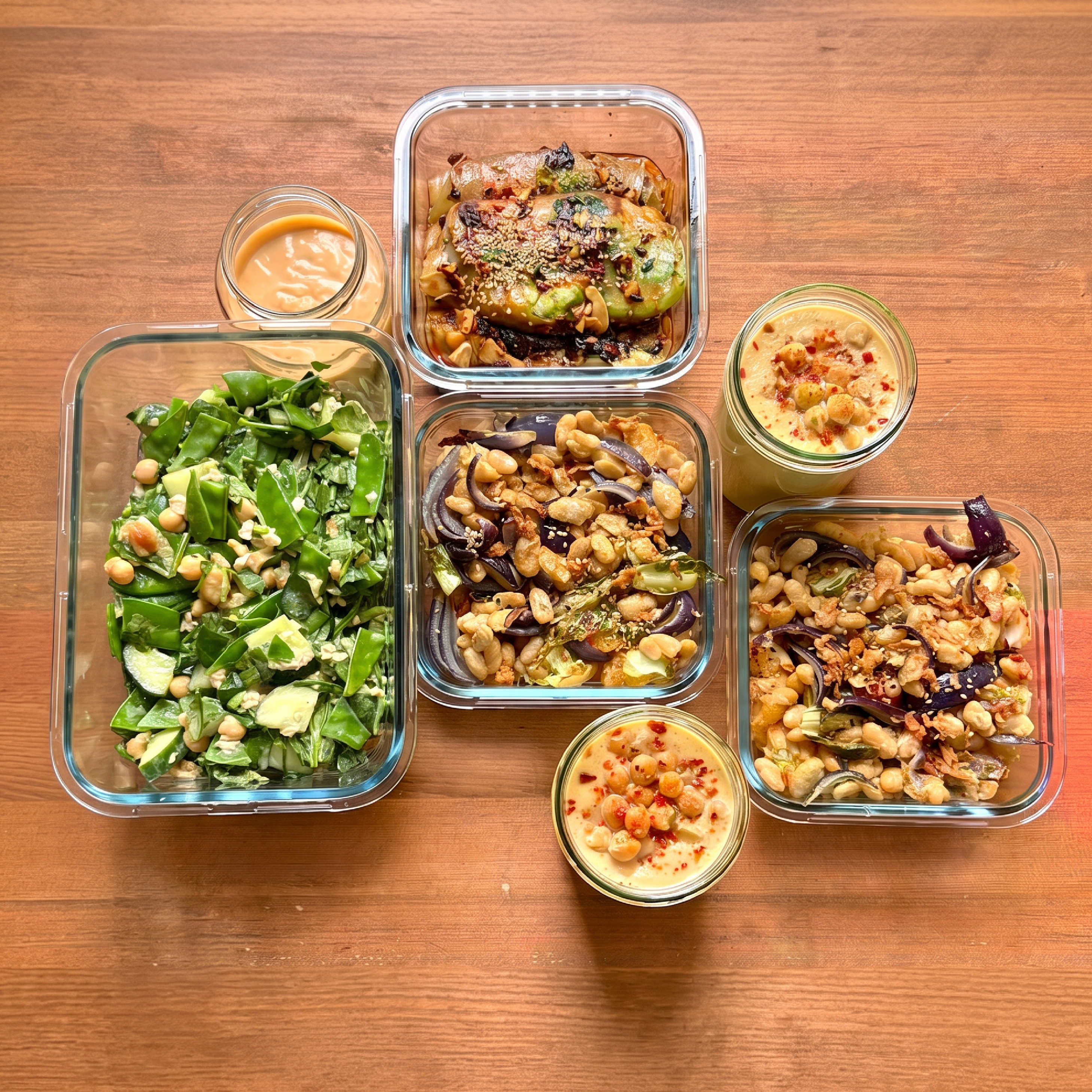 Weekly menu with multiple prepared dishes